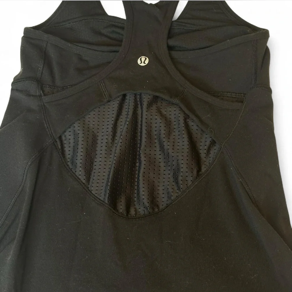 💜 Lululemon Athletica Black Cross Back Razor Tank (4)